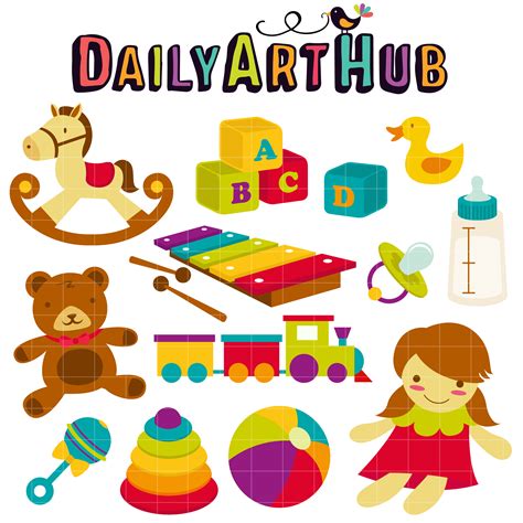 Baby Toys Clip Art Set Daily Art Hub Free Clip Art Everyday