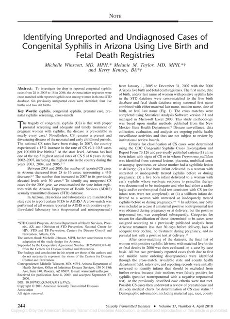 Pdf Identifying Unreported And Undiagnosed Cases Of Congenital