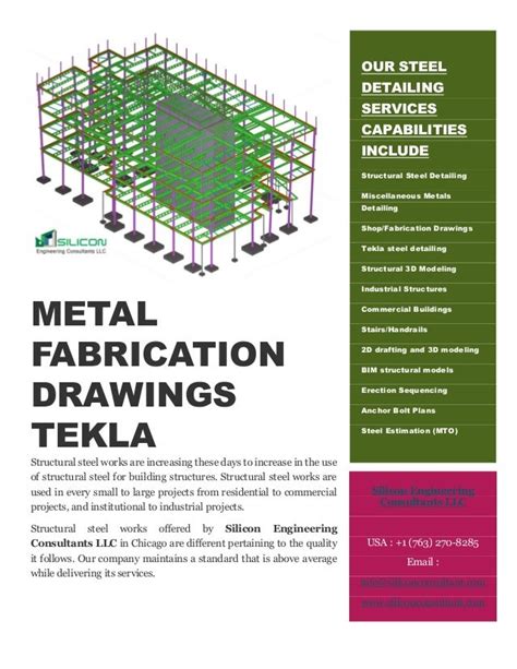 Metal Fabrication Drawings Tekla Silicon Consultant Llc