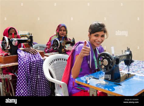Indian Rural Tailor Worker Stock Photo Alamy
