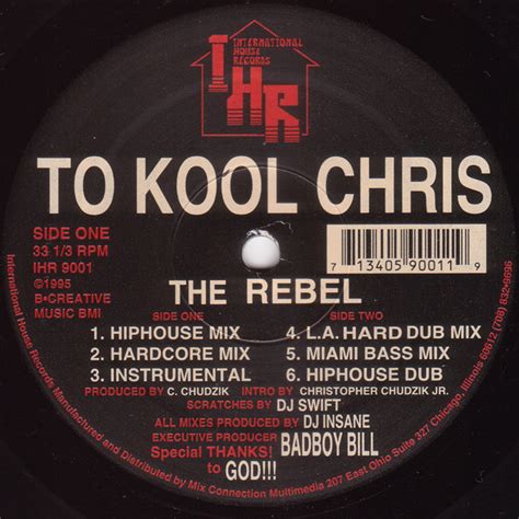 to kool chris the rebel 1995 vinyl discogs