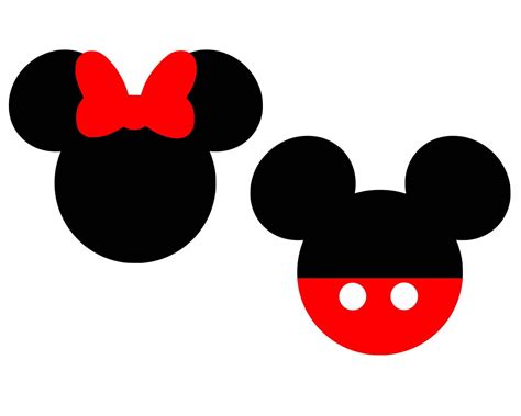 Red And Black Mickey Mouse Ears Minnie Mouse Ears Red Sequin Bow