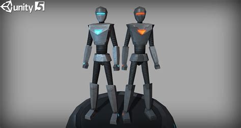 Low Poly Animated Droids 3d Asset Realtime Cgtrader