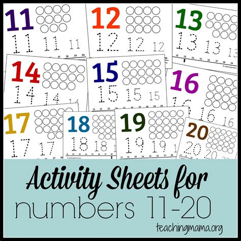 Activities for Numbers 11-20 | Numbers preschool, Numbers kindergarten, Teaching numbers