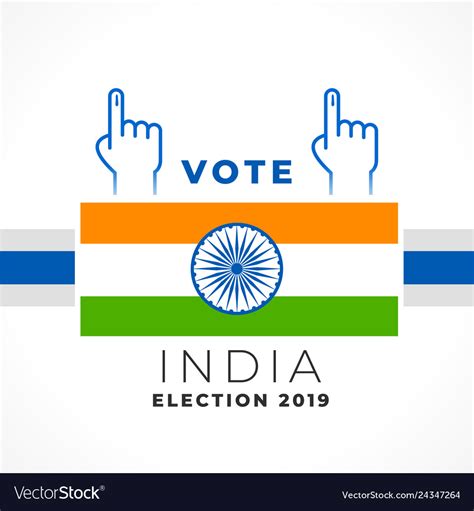 Stylish Vote India Banner Design Royalty Free Vector Image