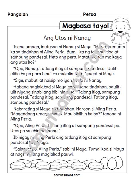 Pagbasa Filipino Reading Comprehension Worksheets For Grade 3 Sharon