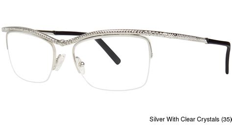 buy caviar austrian crystal 2366 semi rimless half frame prescription eyeglasses