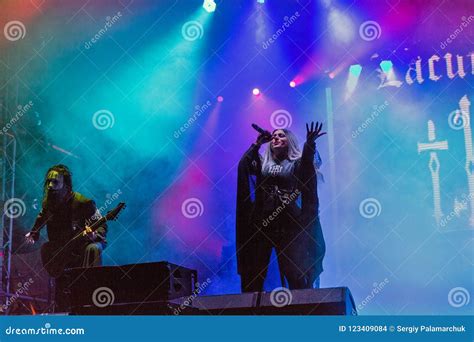 Lacuna Coil Performs Live At Atlas Weekend Festival Kiev Ukraine