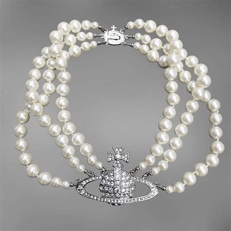 Vivienne Westwoodtriple Layer Pearl Necklacesize Os Pearl Necklace Necklace Sizes Necklace
