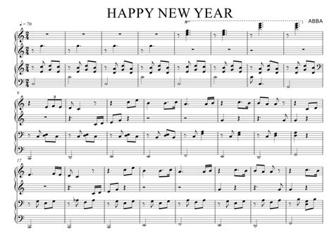 Tab Guitar Sheet Nhạc Piano Happy New Year Abbanew Học Guitar Online