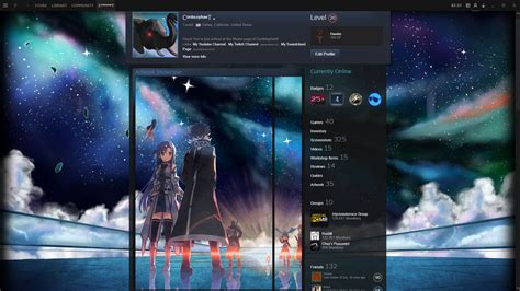 I Made A Steam Artwork Profile Layout Featuring My Sword Art Online