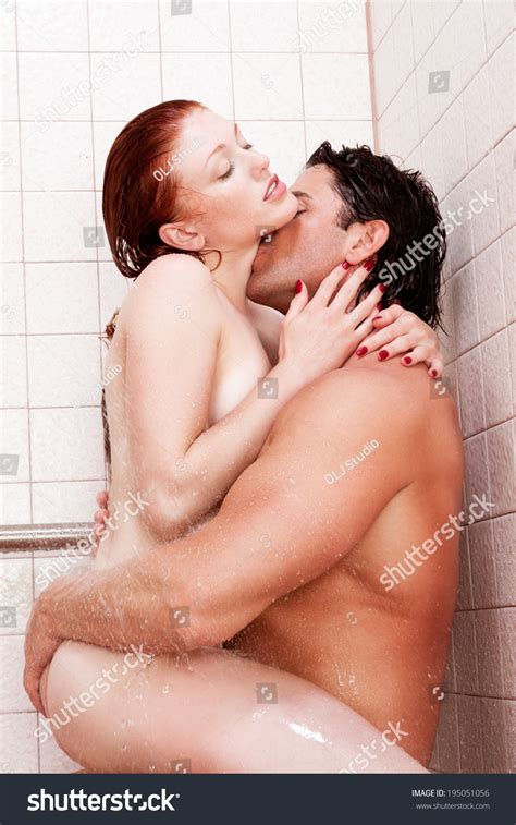 Loving Affectionate Nude Young Heterosexual Couple Stock