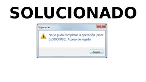 A mistake, as in action or speech: 0x00000005 error en sistemas windows (solución) - YouTube