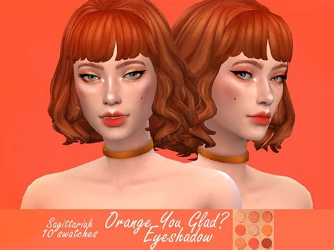 Colourpop Orange You Glad Eyeshadow By Sagittariah The Sims 4