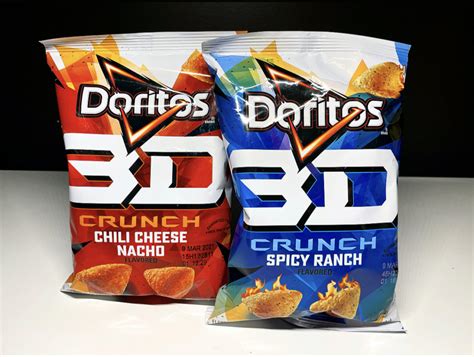 Review X2 Doritos 3d Crunch Chili Cheese Nacho And Spicy Ranch Junk Banter