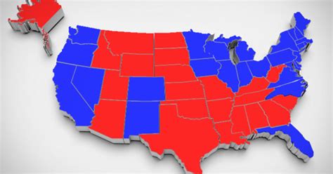 Political Map Usa Red Blue States United States Map