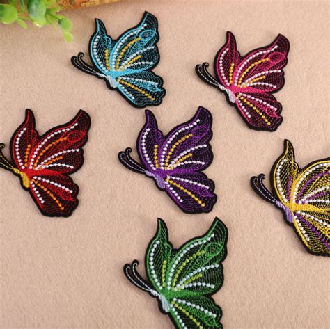 New Arrival 10 Pcs Butterflies Embroidered Cartoon Patches Iron On