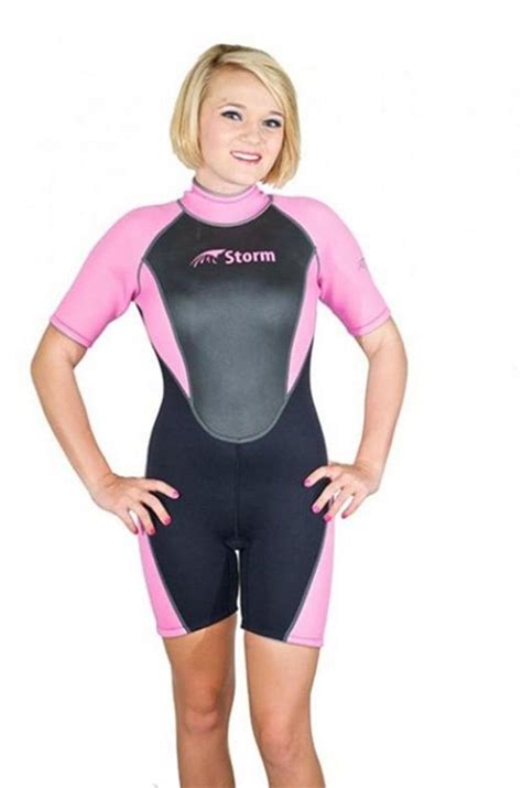 Storm Womens 2mm Pink Shorty Snorkelscubawater Sports Wetsuit Size