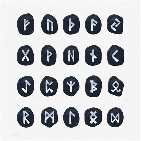 Free Vector Hand Drawn Viking Runes Alphabet