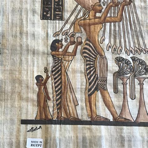 king akhenaten and wife nefertiti sacrifice to the sun god aten 25 x 35 etsy