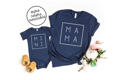 Mama Mini Mommy And Me Shirt Set Mom Mini Matching Cute Etsy