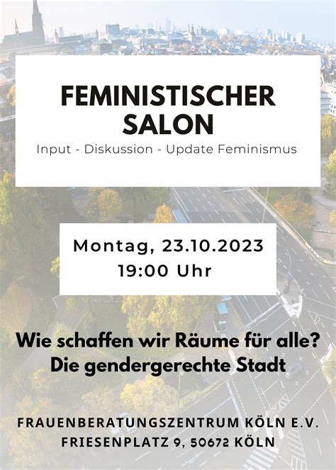 Feministischer Salon Am 23102023 Frauenberatungszentrum Köln Ev