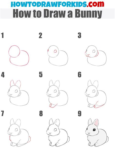 How To Draw A Bunny Step By Step Instructions For Kids And Beginners In