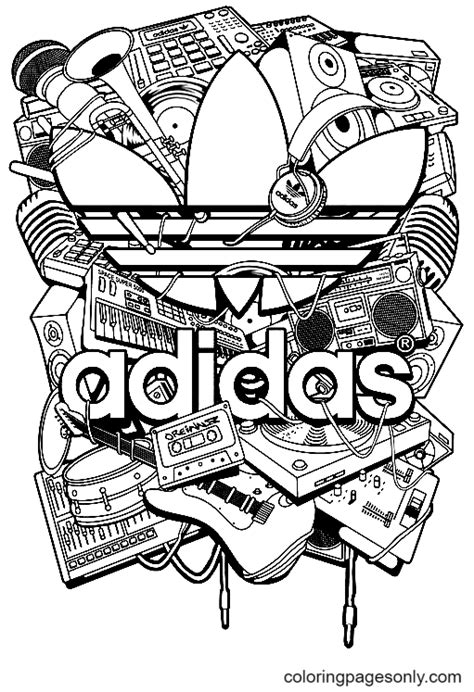 Adidas Shoe Coloring Pages