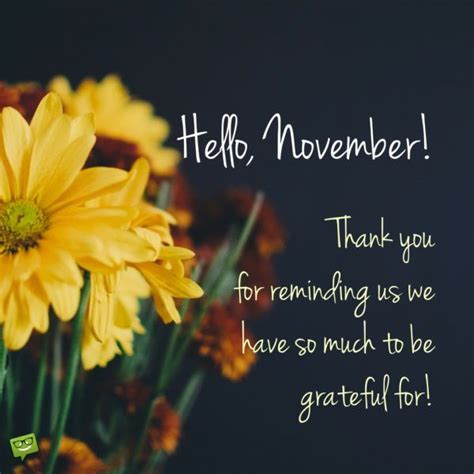 Hello November Hello November Grateful And November