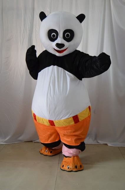 New High Quality Adult Kungfu Panda Mascot Costume Kung Fu Panda Mascot