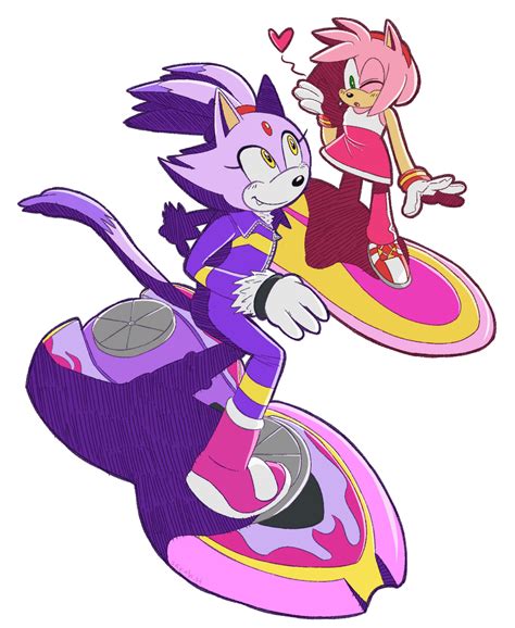 4244 Safe Artist Darkwingdumbass Amy Rose Blaze The Cat Cat Hedgehog Blazamy Blowing A