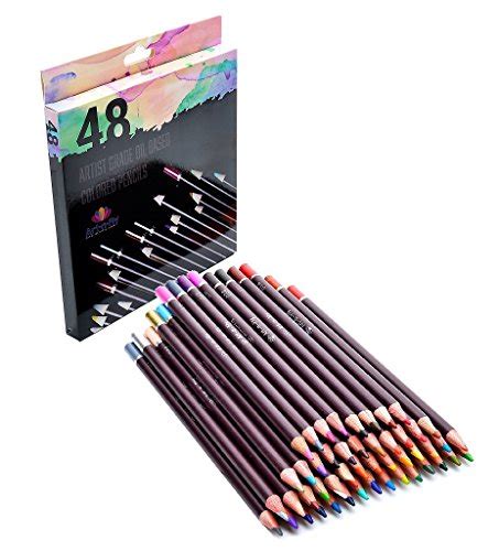 Купить 48 Professional Grade Colored Pencils For Artist Including White