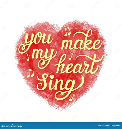 You Make My Heart Sing Poster Stock Vector Image 63842386