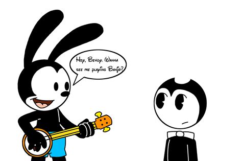 Oswald Asks Bendy To See Him Playing Banjo By Marcospower1996 On Deviantart