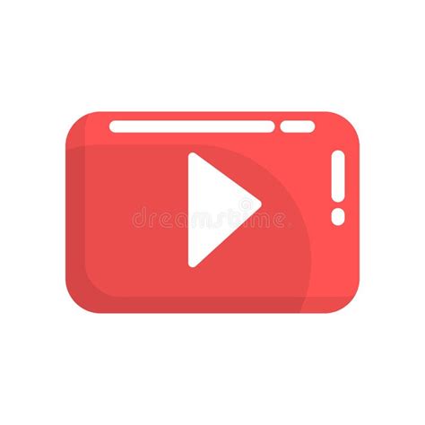 Botón De Reproducción Video Rojo Internet O Botón De Youtube Ejemplo