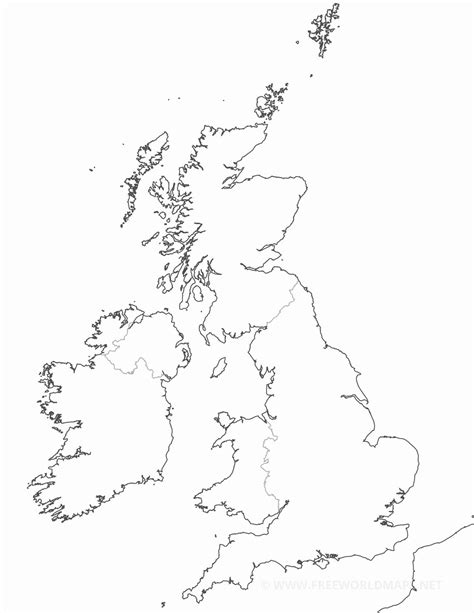 Printable Outline Map Of England
