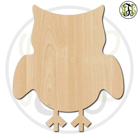 Owl 3 230009 Bird Cutout Unfinished Wood Cutout Wood Craft Laser