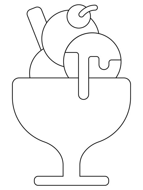 Ice Cream Sundae Coloring Page ColouringPages