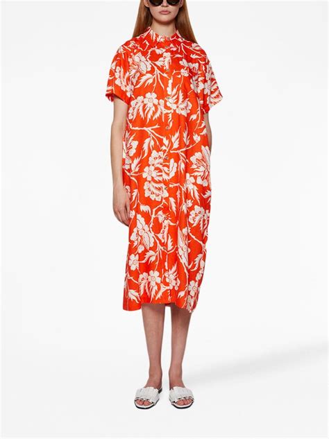 Mara Hoffman Abbi Fiore Print Midi Dress Farfetch