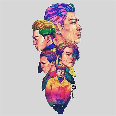 BIGBANG Bigbang Fanart Pinterest Bigbang Bangs And Kpop