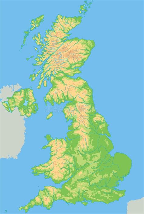 Regno Unito Mappa Politica Altamente Dettagliata E Modificabile A Strati Separati Illustrazione