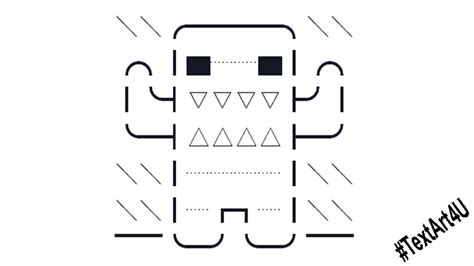 You can also copy and paste pictures and shapes in the same way. Domo-Kun character Unicode Text Art Copy Paste Code | Cool ...
