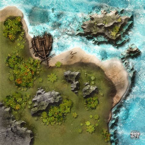 Ia4 Shipwreck Beach Day Battle Map Battle Map Fantasy Map World Map