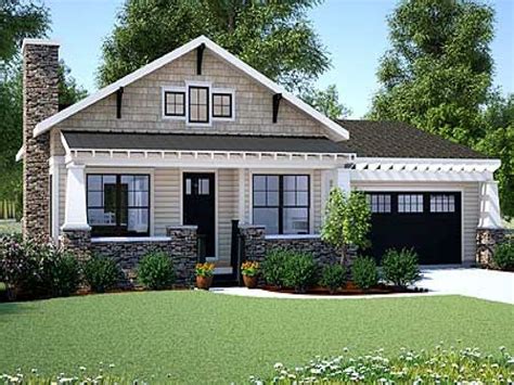 Mediterranean Style Single Story House Plans Bungalow Plan With Vaulted