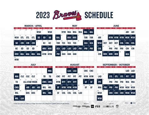 Atlanta Braves 2023 2023 Calendar