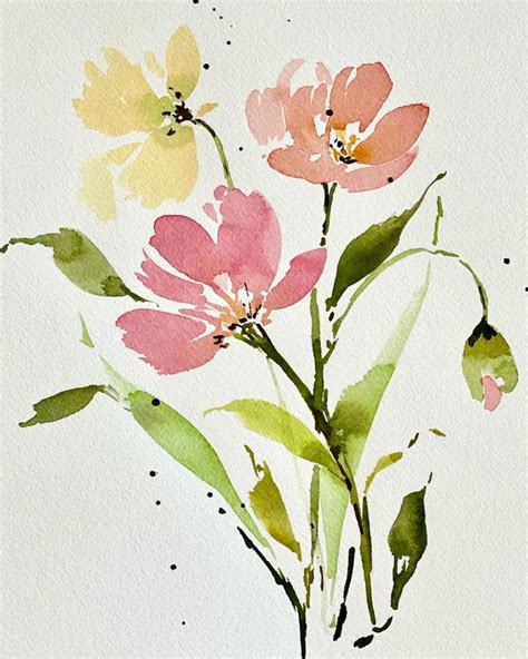 Watercolor Poppies In 2021 Watercolor Flower Art Loose Watercolor