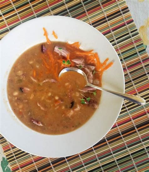 This old fashioned recipe for ham and bean soup is full of flavor. Old-Fashioned Ham Bone Navy Bean Soup | Easy Slow Cooker ...