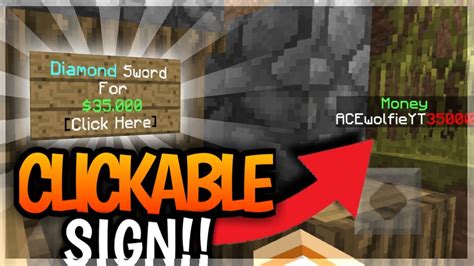 Clickable Shop Sign In Minecraft Bedrock Edition Using Scoreboard