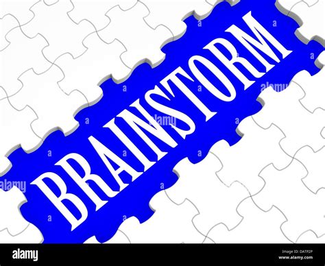 Brainstorm Puzzle Showing Creative Ideas Stock Photo Alamy