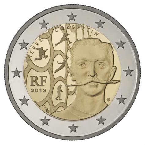 2 Euro Frankreich 2013 150 Geburtstag Pierre De Coubertin Unc 495